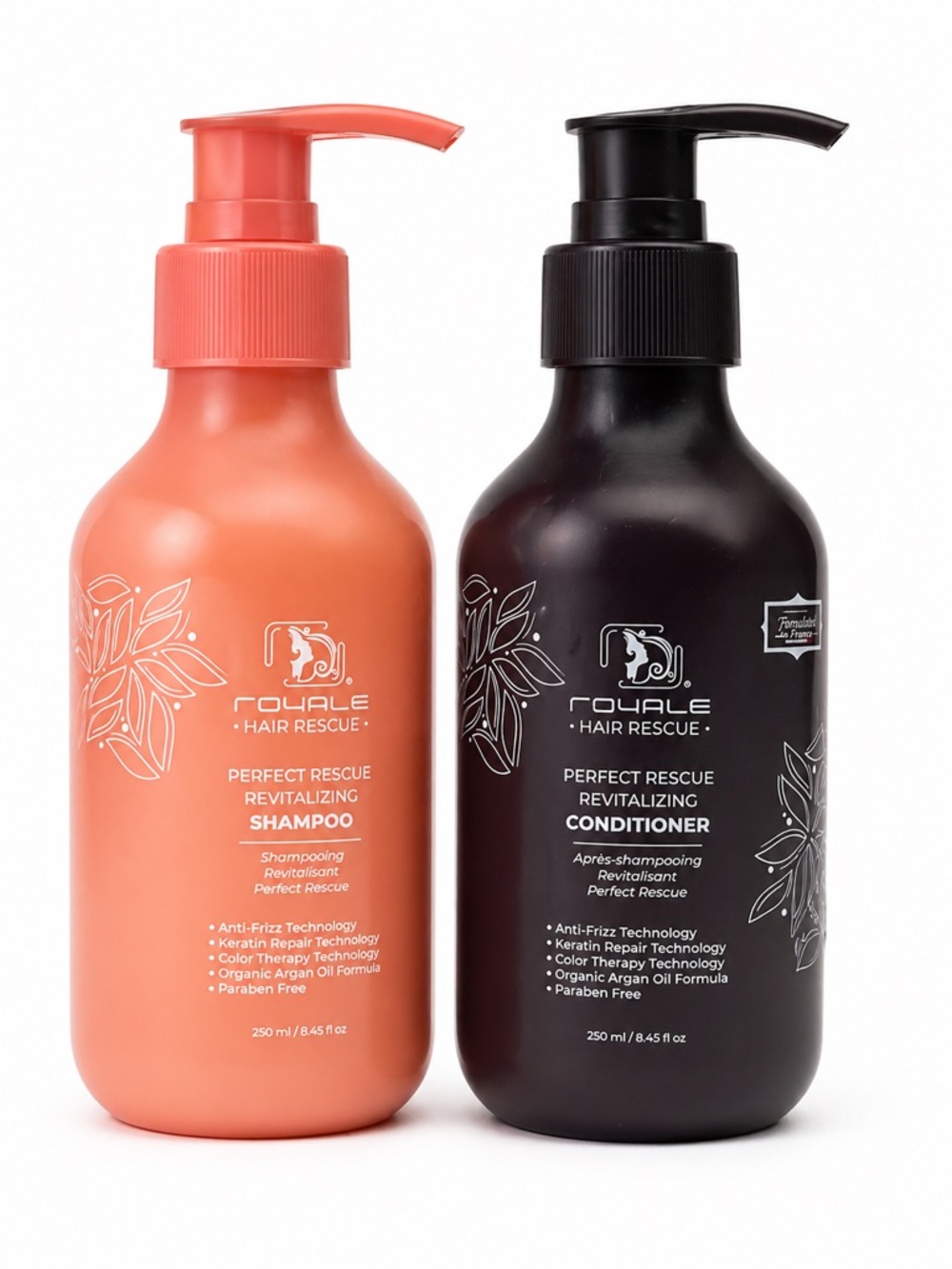 Royale Hair Rescue Argan Oil Shampoo Conditioner Set Keratin Repair Anti Frizz